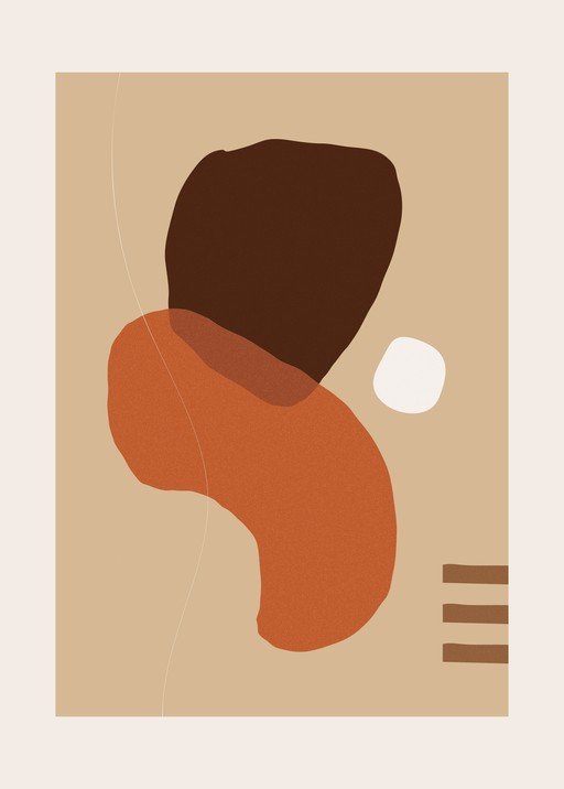 Abstract Organic Shapes Modern Art Print