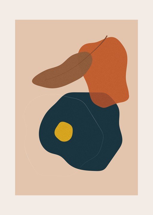 Abstract Minimal Portrait with Geometric Shapes