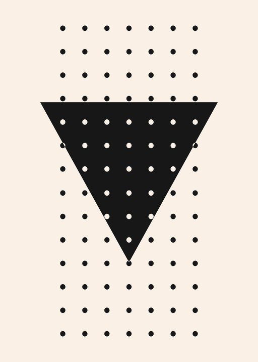 Minimalist Inverted Triangle Grid Dot Pattern Design