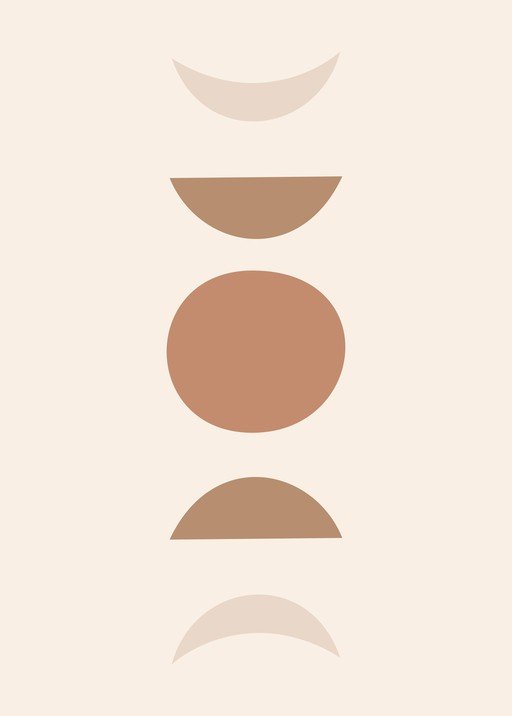 Abstract Geometric Shapes Minimalist Art Composition