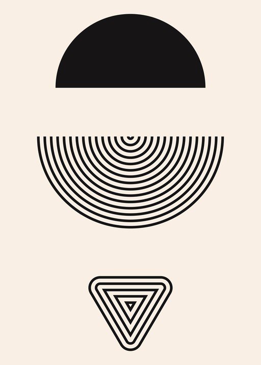 Minimalist Geometric Shapes Abstract Art Design