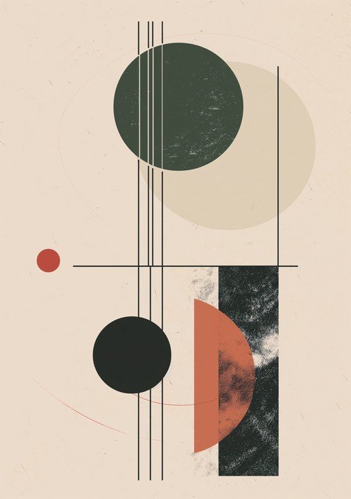 Abstract Geometric Composition with Circles and Lines