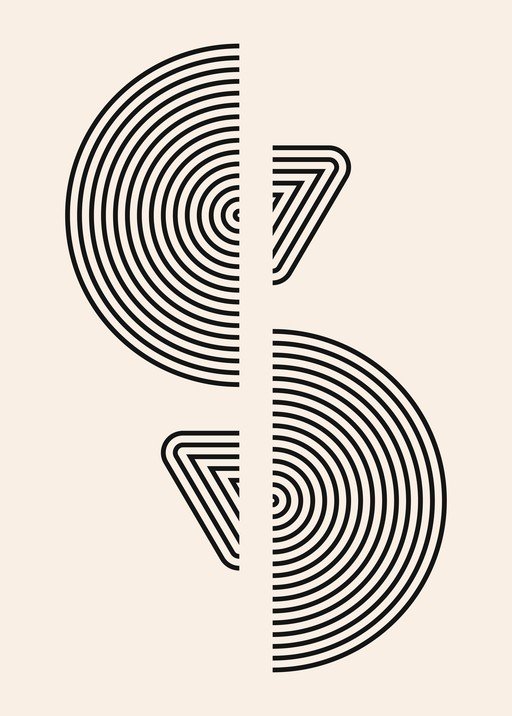 Geometric Line Art Abstract Face Illustration Design