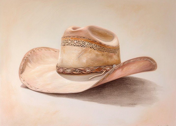Classic Cream Cowboy Hat with Braided Band