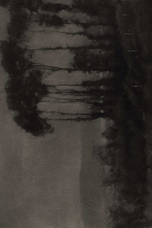 Abstract Charcoal Horizontal Strokes Dark Texture Art