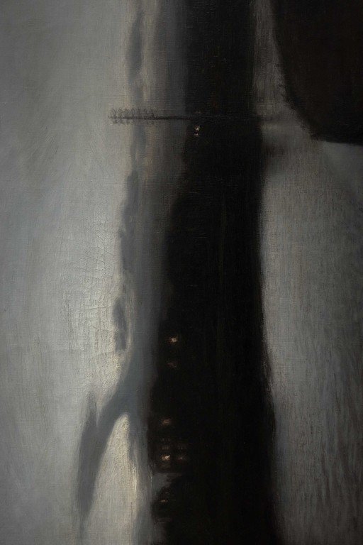 Atmospheric Foggy Bridge Crossing at Dusk