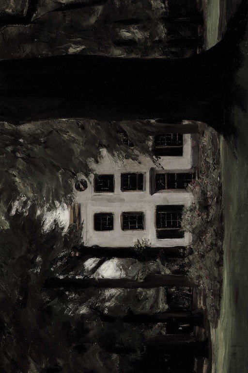 Abandoned Building in Dark Rocky Cavern