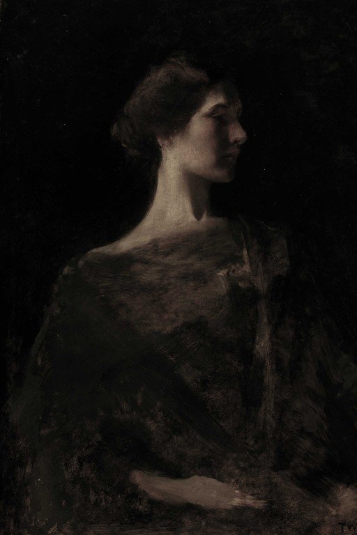 Profile Portrait of Woman in Classical Style