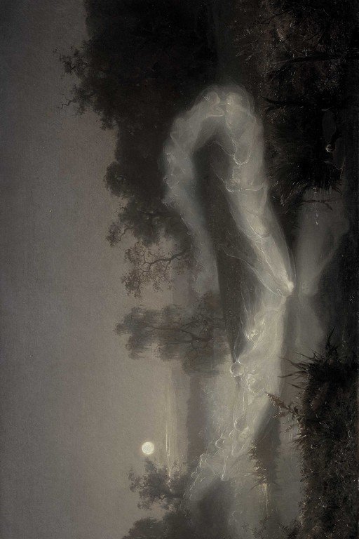 Ethereal Figure in Misty Darkness – Ghostly Portrait
