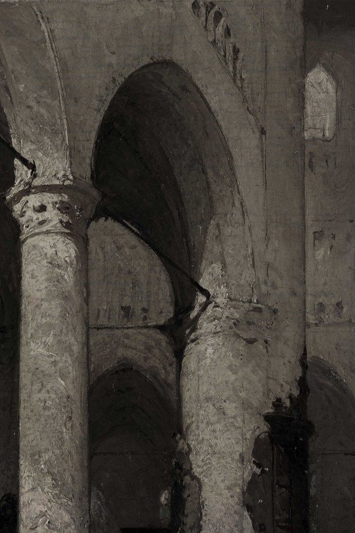 Gothic Stone Archway with Medieval Architecture Detail