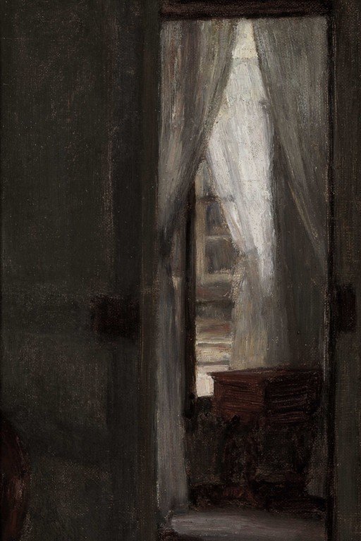 Ethereal Light Through Shadowed Doorway - Interior Study