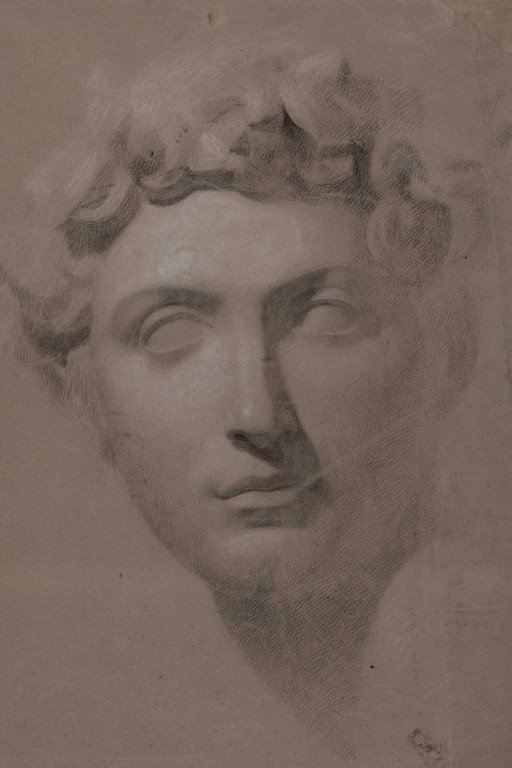 Classical Male Head Study Pencil Sketch
