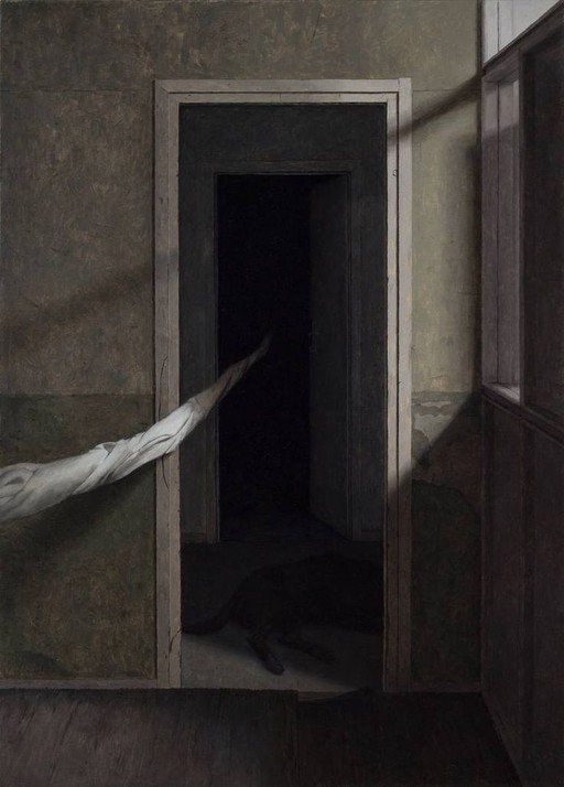 Minimalist Interior Doorway with Natural Light Beam