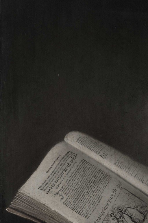 Old Book with Text and Illustration