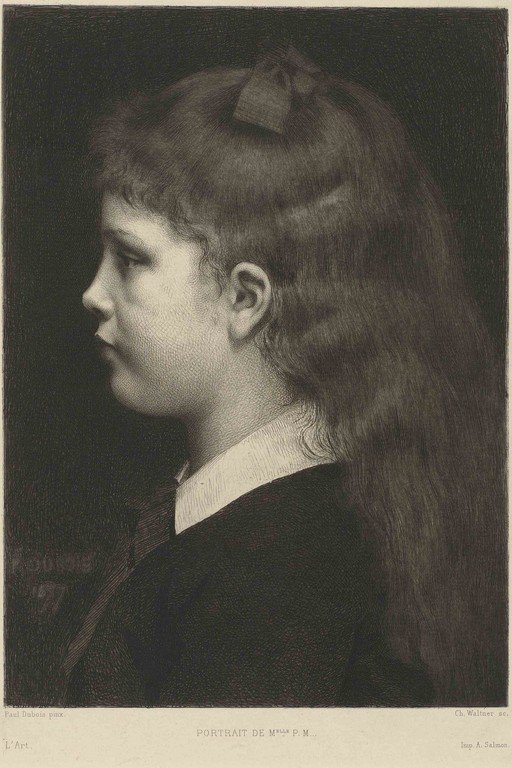Profile Portrait of a Young Girl