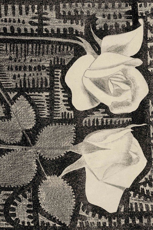 Art Deco Roses and Geometric Pattern