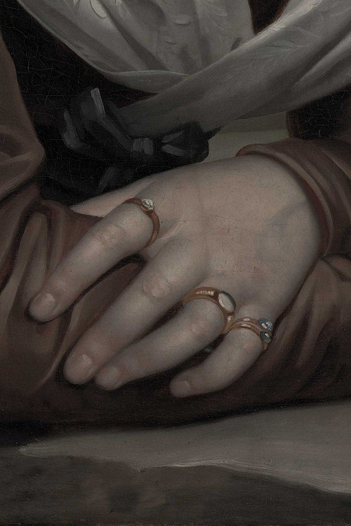 Close-up of a Woman's Hand with Rings