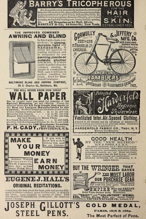 Vintage Advertisement Collage for Various Products