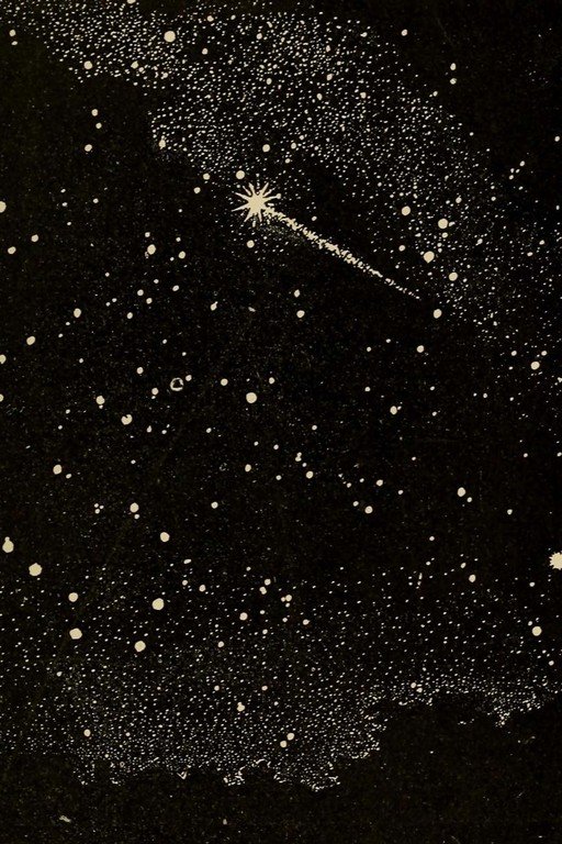 Shooting Star Across a Starry Night Sky