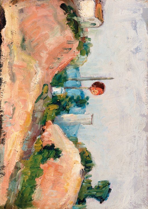 Impressionist Painting of a Person and Garden