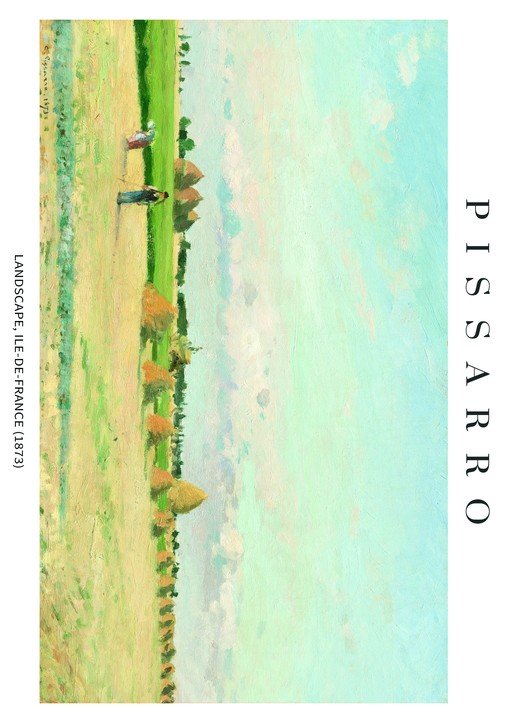 Haystacks in the Ile-de-France Landscape by Pissarro