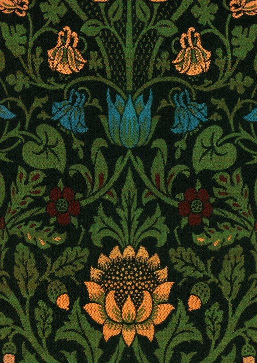 William Morris Style Floral Tapestry Pattern