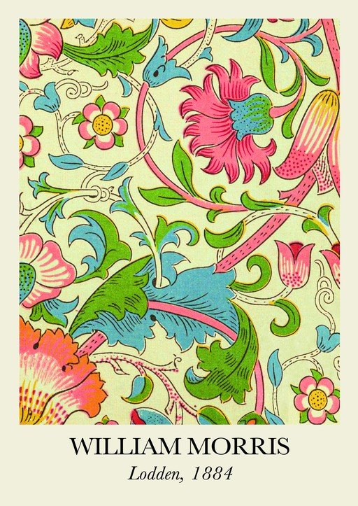 William Morris Lodden 1884 Floral Pattern Poster