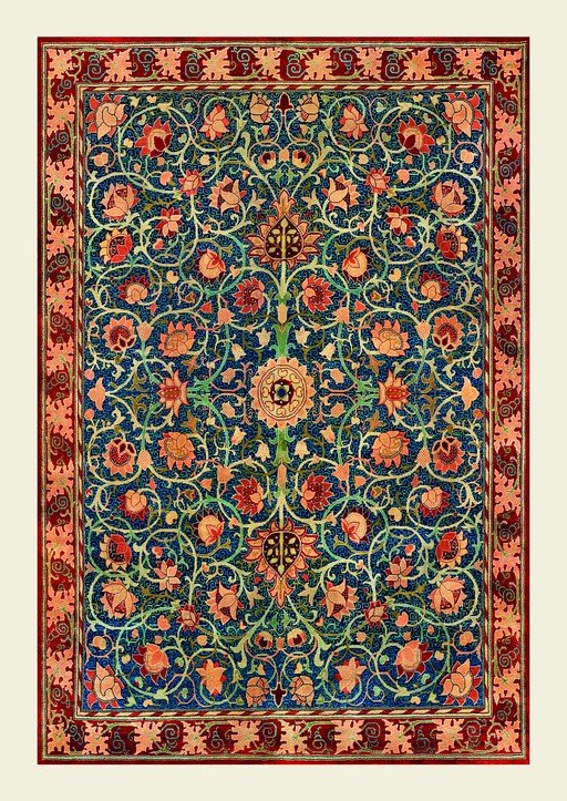 Intricate Floral Persian Rug Design