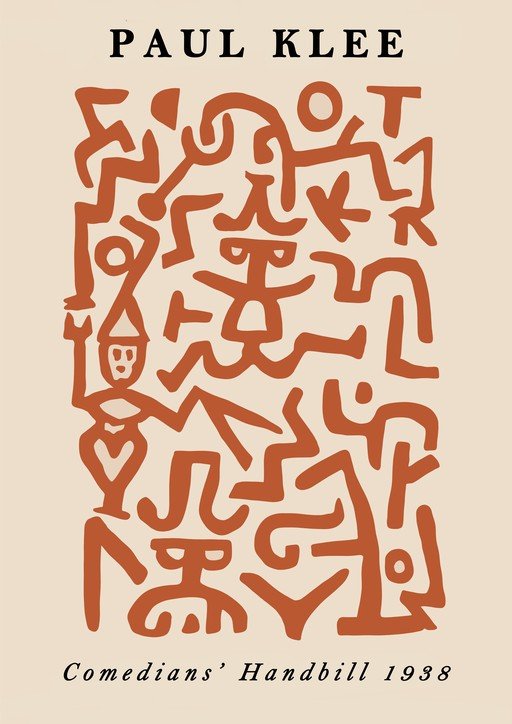 Paul Klee Comedians' Handbill 1938 Abstract Art Poster