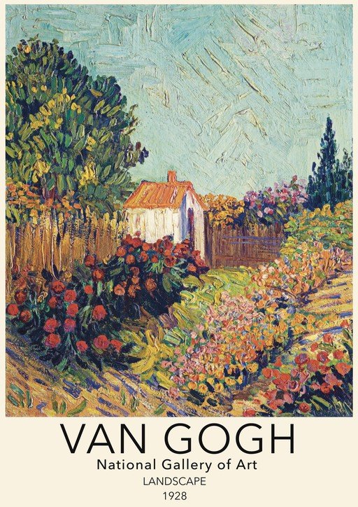 Van Gogh's Vibrant Garden Landscape