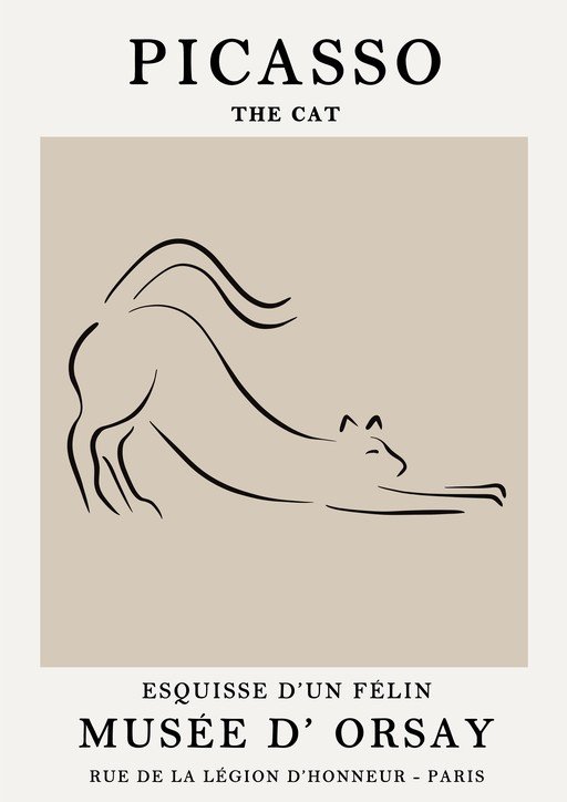 Picasso The Cat: Musée d'Orsay Poster