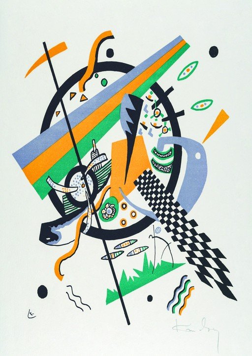 Abstract Composition with Geometric Shapes and Lines