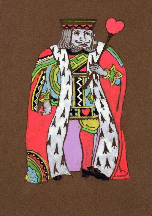 King of Hearts Playing Card Illustration