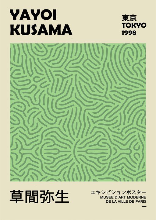Yayoi Kusama Tokyo 1998 Exhibition Poster