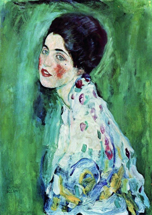 Portrait of a Woman in Green by Gustav Klimt