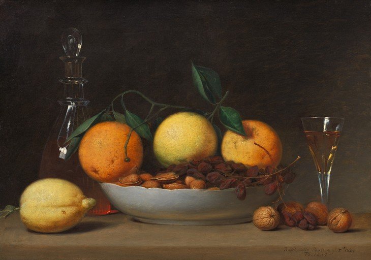 Still Life with Fruit, Nuts, and Wine