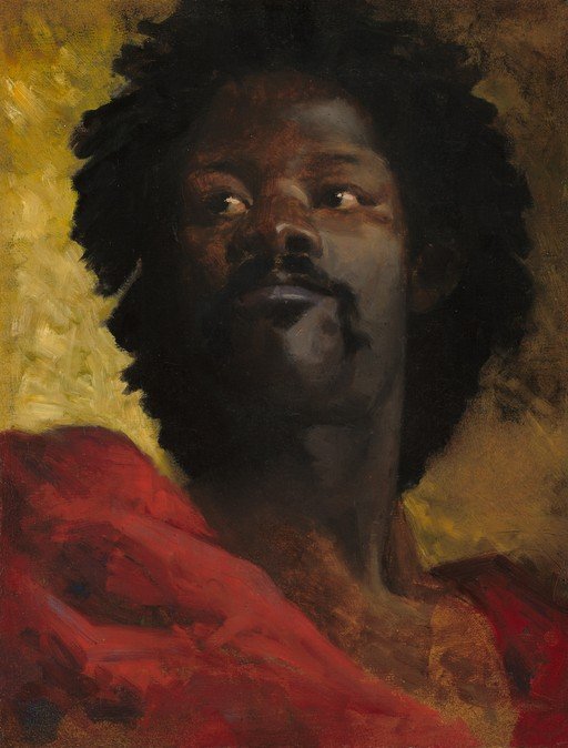 Portrait of a Man with a Red Drape
