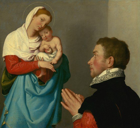 Madonna and Child with a Praying Man