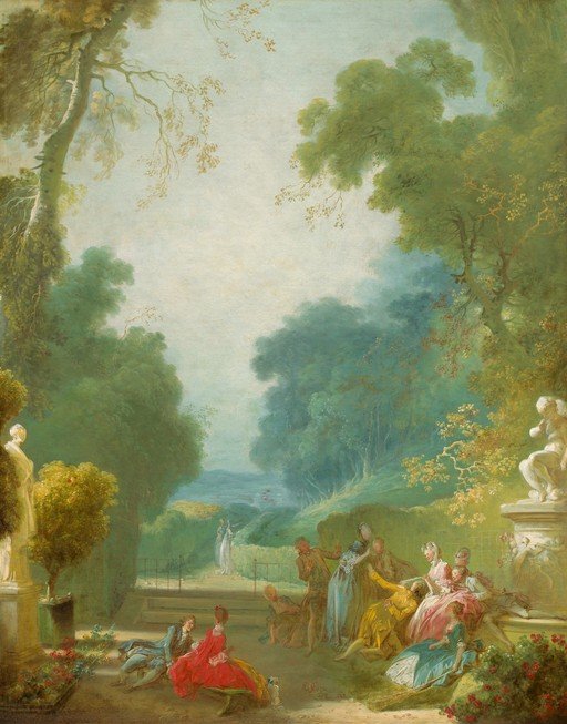 Rococo Garden Scene with Figures