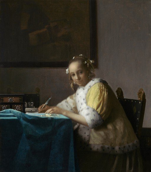 Young Woman Writing a Letter