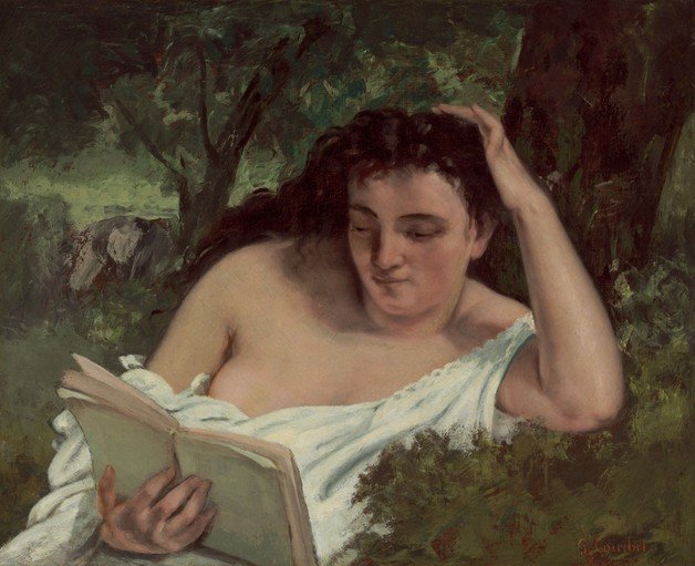 Woman Reading in a Forest