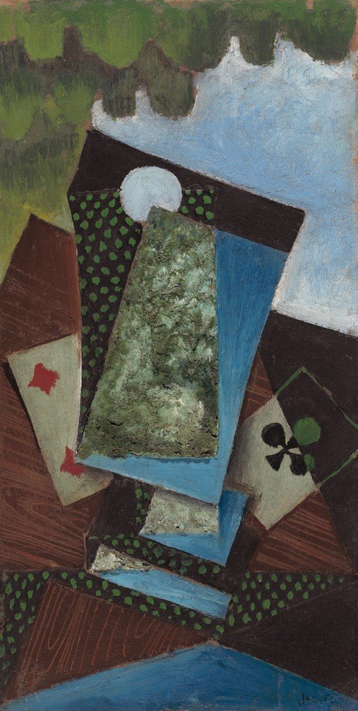 Cubist Still Life with Playing Cards