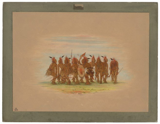 Native American Warriors in Traditional Attire