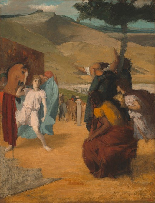 Ancient Scene with Figures and Horse