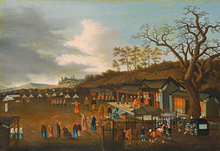 18th Century Chinese Archery Tournament Scene