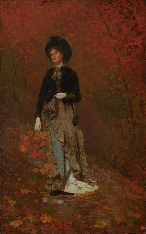 Woman in Autumnal Setting