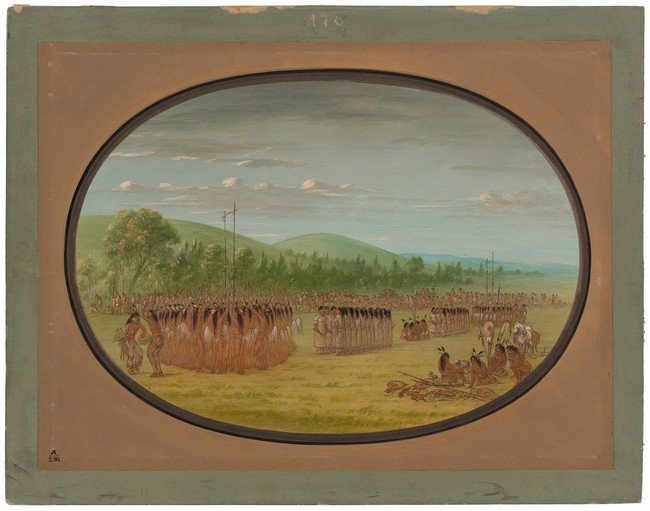 Native American Gathering in a Landscape