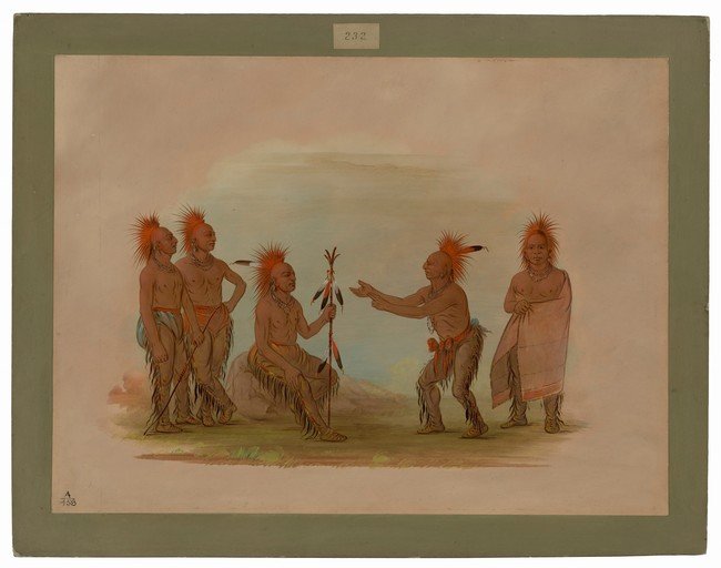 Native American Men in Traditional Attire