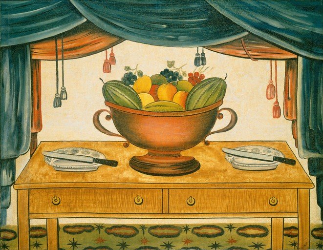 Still Life with Fruit Bowl and Table Setting