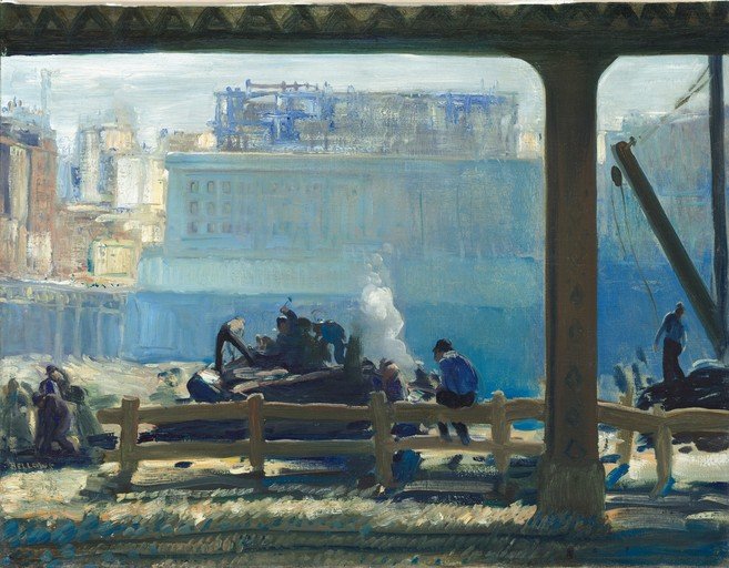 Industrial Scene with Workers